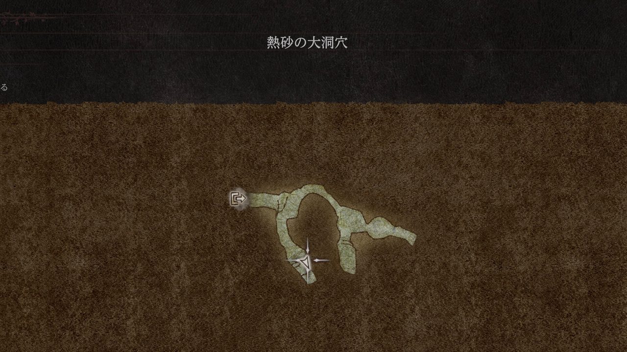熱砂の大洞穴　洞窟内マップ