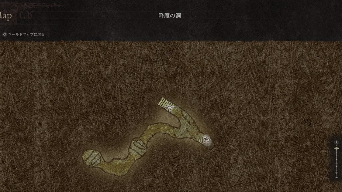 降魔の洞　洞窟内マップ