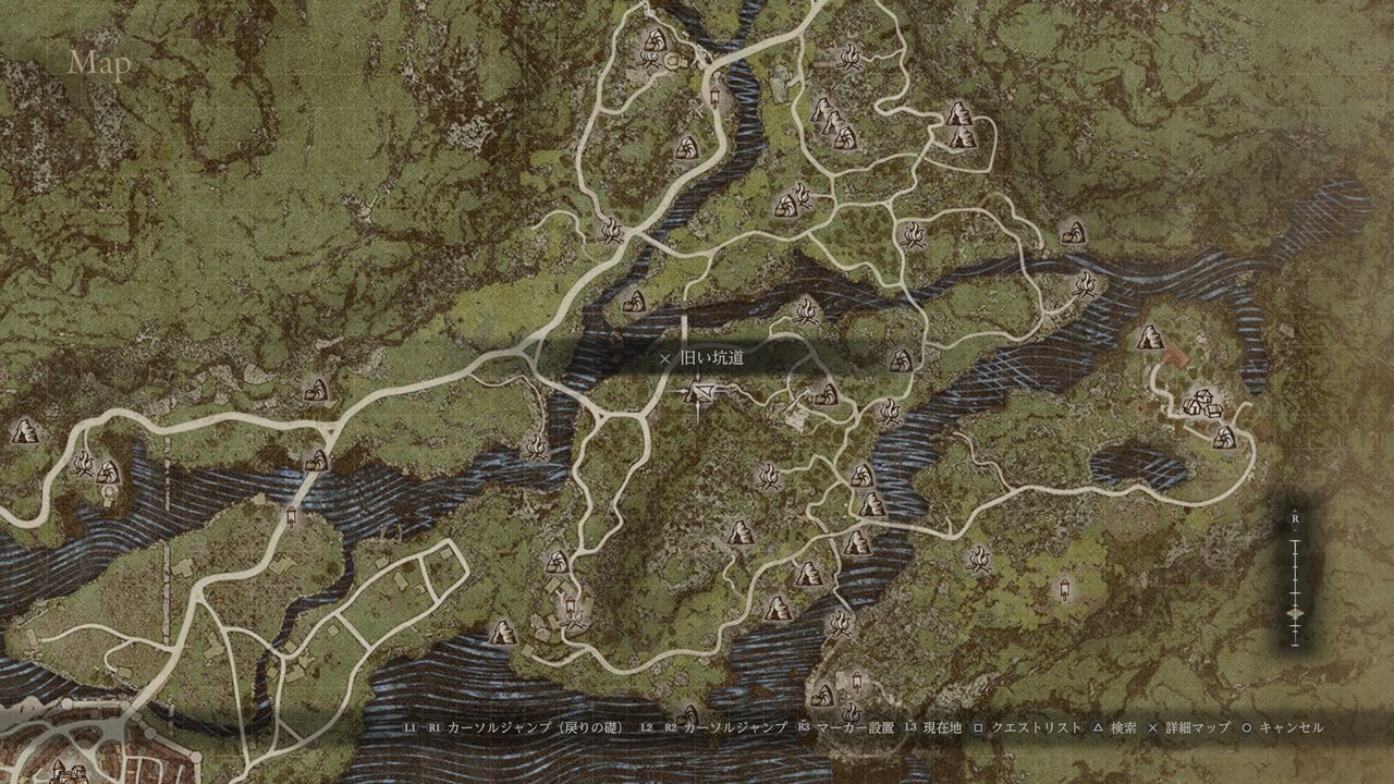旧い坑道　全体マップ