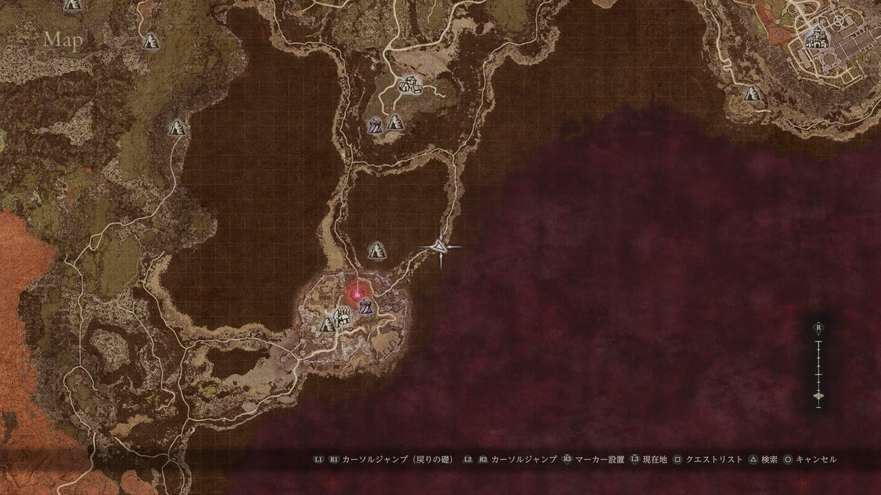 加護なき世界　海底神殿北東　全体マップ