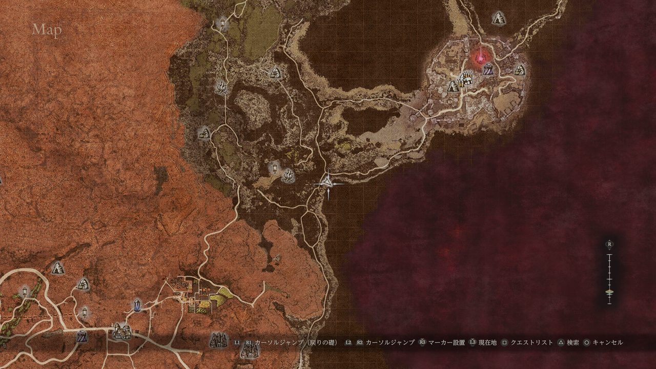 加護なき世界　海底神殿南西　全体マップ