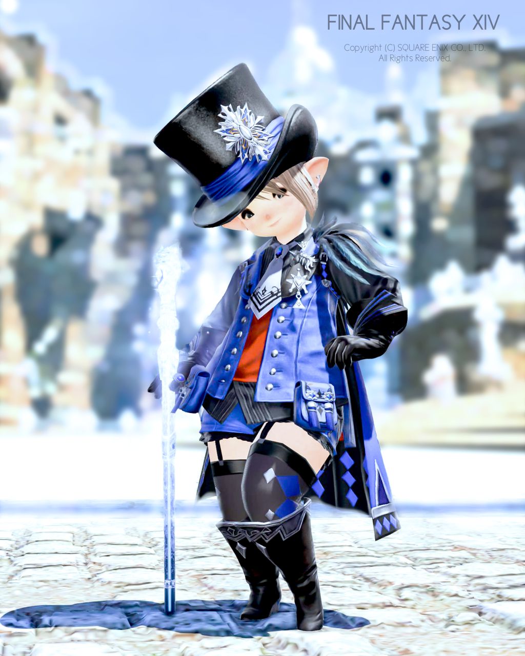 青魔道士AF3ミラージュ装備の後ろ姿