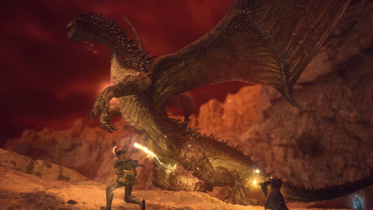 加護なき世界でドレイクと戦う覚者一行　ドラゴンズドグマ２