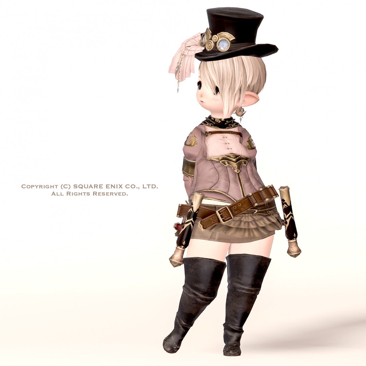 FF14のモンク新式装備を着用したララフェルのミラプリ