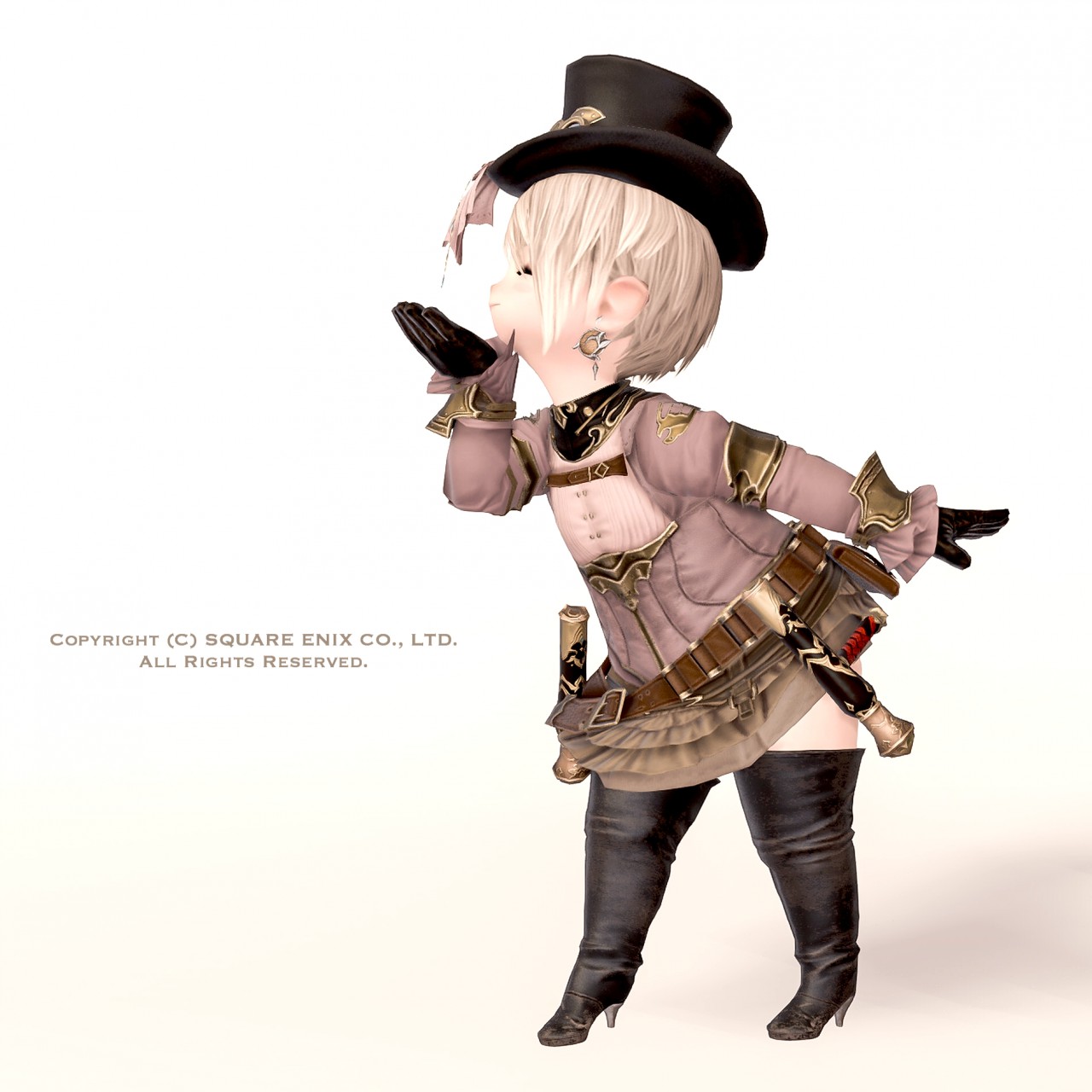ライラックパープルに染色したFF14のモンク新式装備